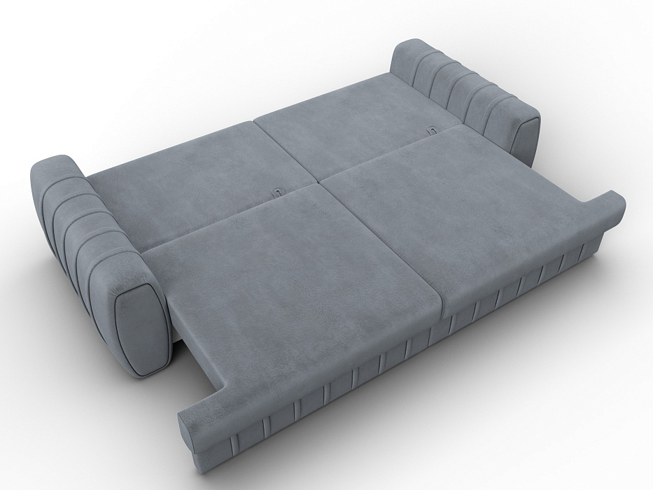 Диван прямой Лига-057 НПБ (tower 10 серый)