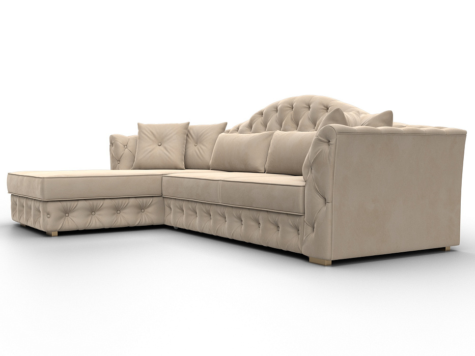 Диван угловой Артис левый угол (seven 729 бежевый)
