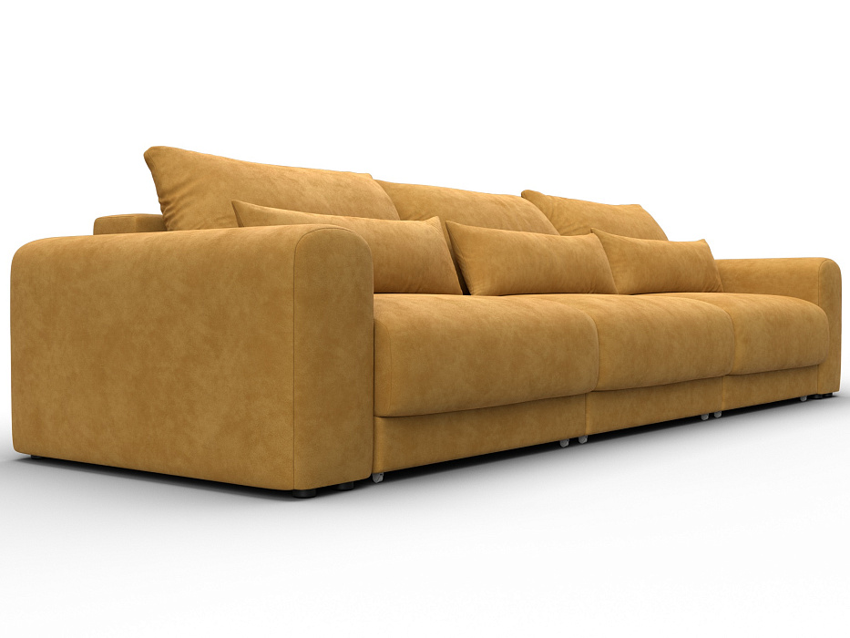 Диван прямой Лига-056 НПБ Лонг (brut 10 желтый)