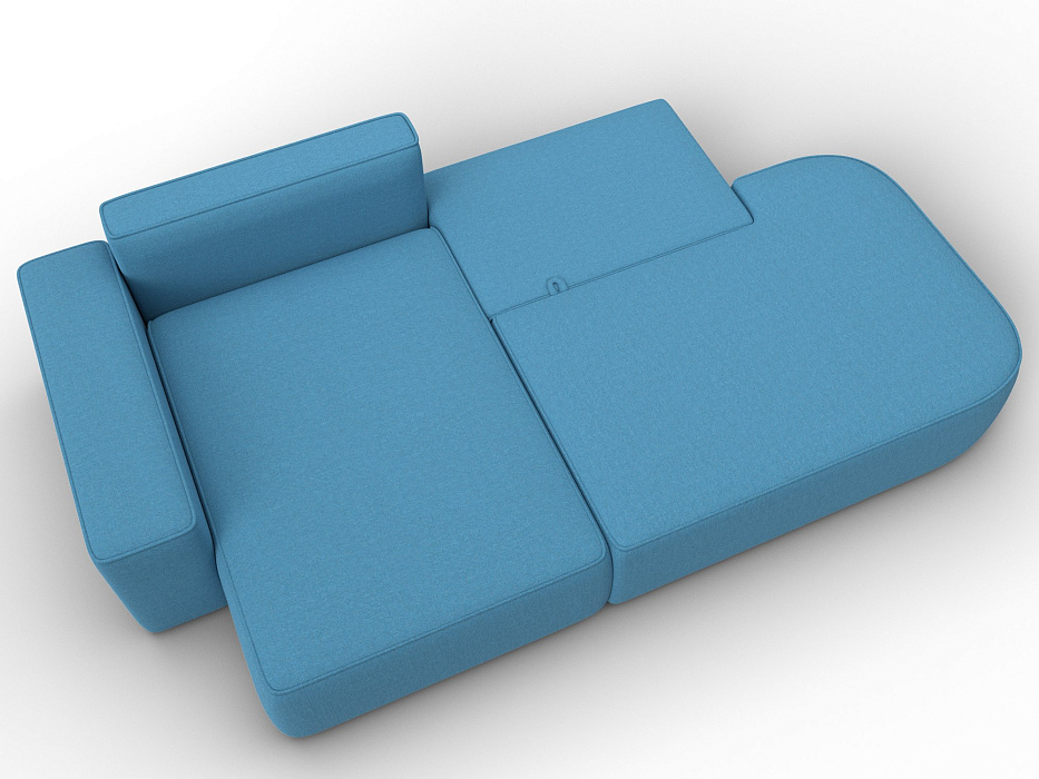 Диван угловой Лига-065 БП угол левый (амур 10 голубой) Диван угловой Лига-065 БП угол левый (амур 10 голубой)