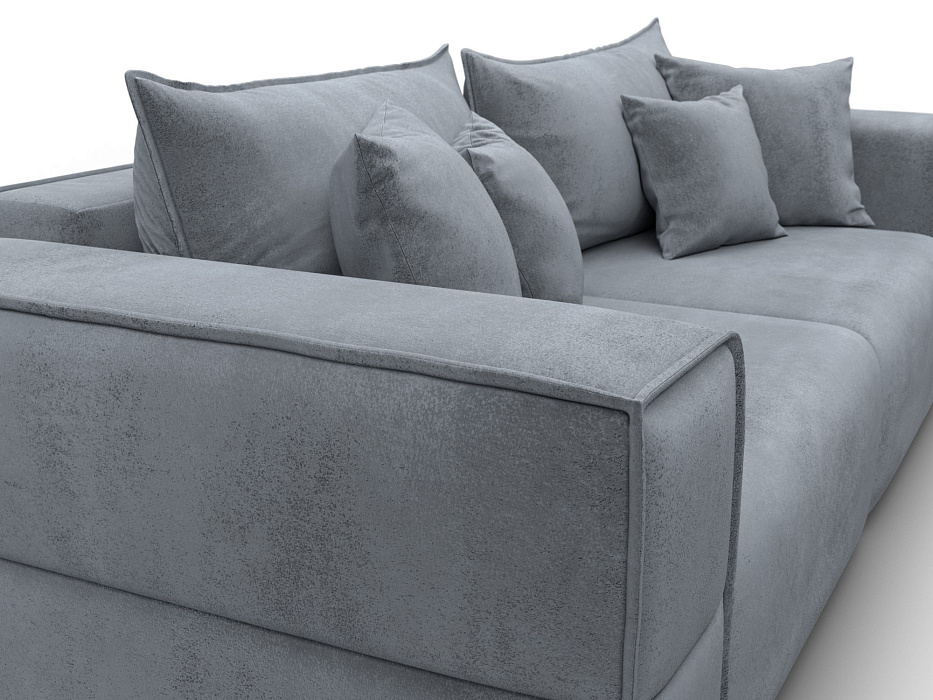 Диван прямой Лига-058 НПБ (tower 10 серый)