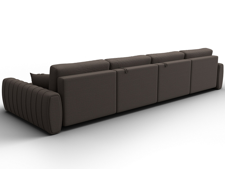 Диван П-образный Лига-057 НПБ Лонг (амур 05 коричневый)