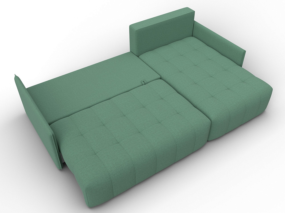 Диван угловой Лига-054 НПБ угол универсальный (амур 11 зеленый)