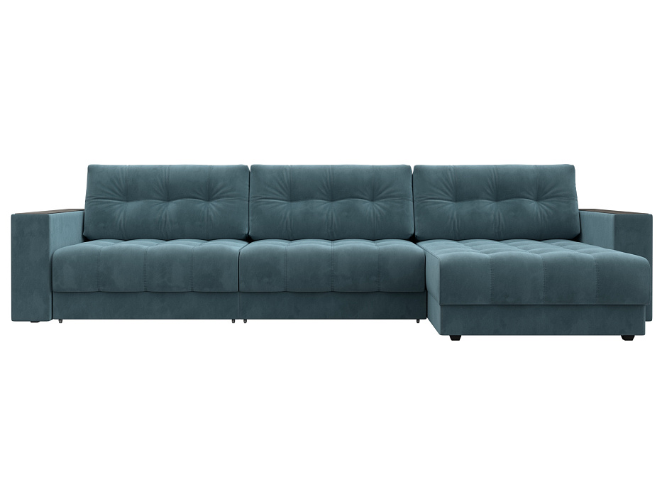 Диван угловой с декором Лига-049 НПБ Лонг (seven 113 бирюзовый) Диван угловой с декором Лига-049 НПБ Лонг (seven 113 бирюзовый)