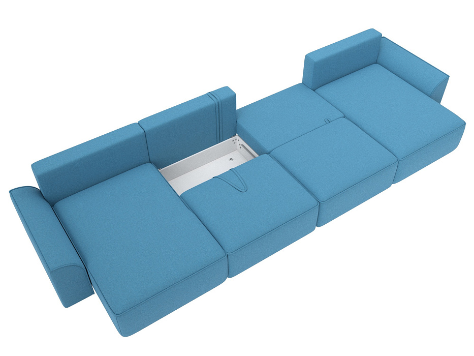 Диван П-образный Лига-048 НПБ лонг (амур 10 голубой) Диван П-образный Лига-048 НПБ лонг (амур 10 голубой)