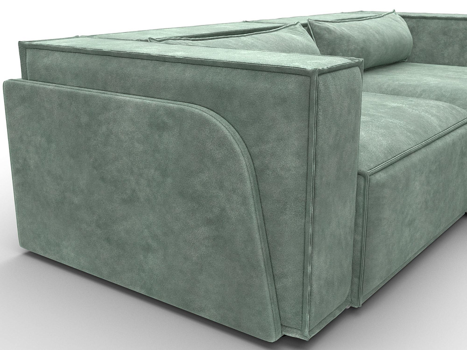 Диван угловой Лига-061 угол правый (brut 08 зеленый)