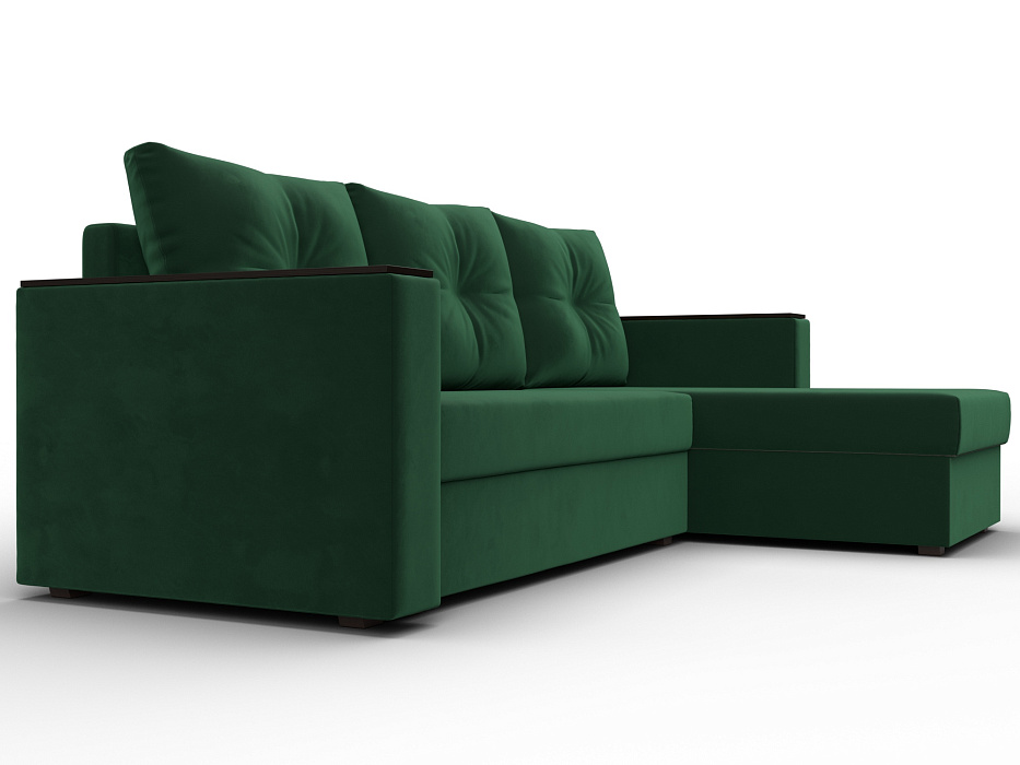 Диван угловой Атланта без стола универсальный угол (seven 626 зеленый)