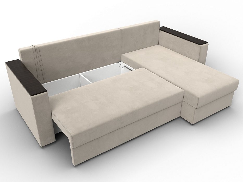 Диван угловой Атланта без стола универсальный угол (бежевый)