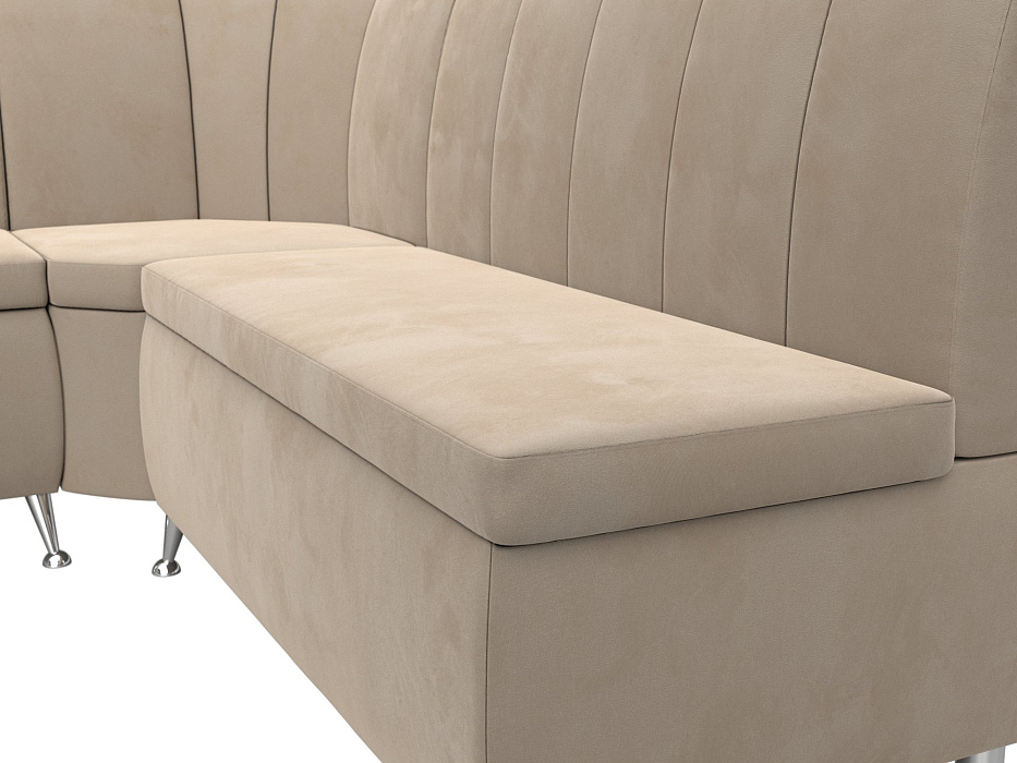 Диван кухонный угловой Кантри левый угол (бежевый)