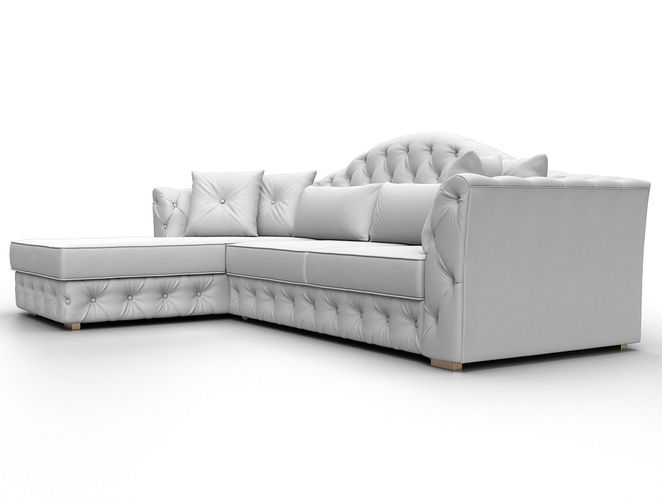 Диван угловой Артис левый угол (белый)