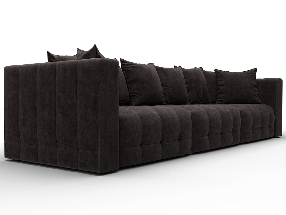 Диван прямой Лига-052 НПБ Лонг (brut 17 коричневый)