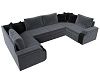 П-образный диван Николь (серый\черный\черный цвет)