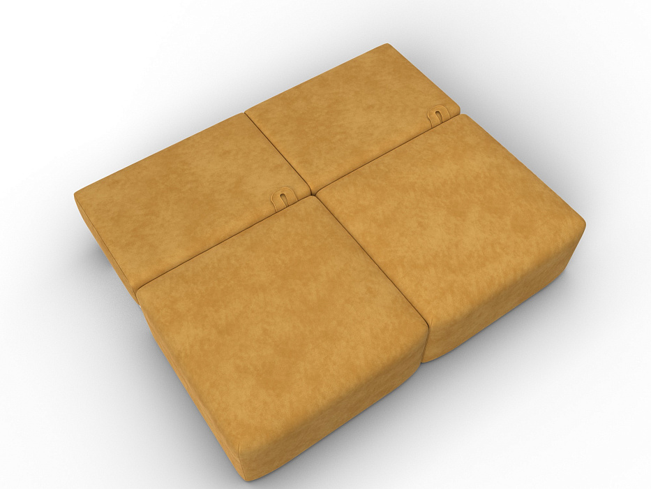 Диван прямой модульный Лига-060 НПБ (brut 10 желтый)