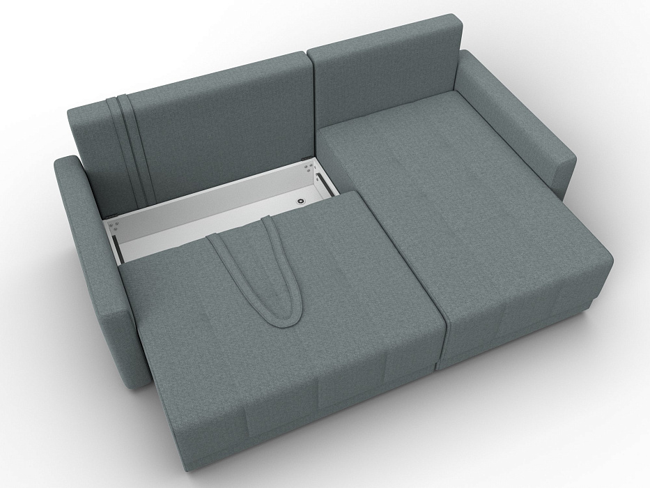 Диван угловой Лига-125 угол универсальный (амур 07 серый)