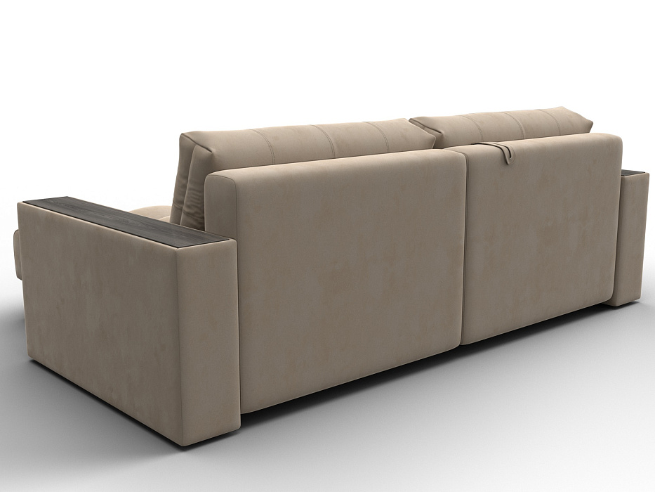 Диван угловой с декором Лига-049 НПБ (seven 729 бежевый)