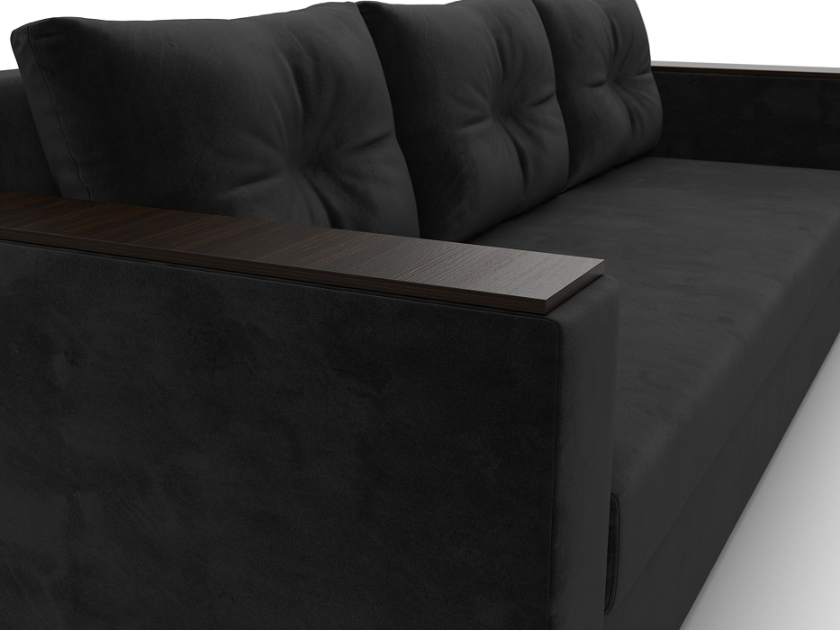 Диван прямой Атланта без стола (seven 35 черный)