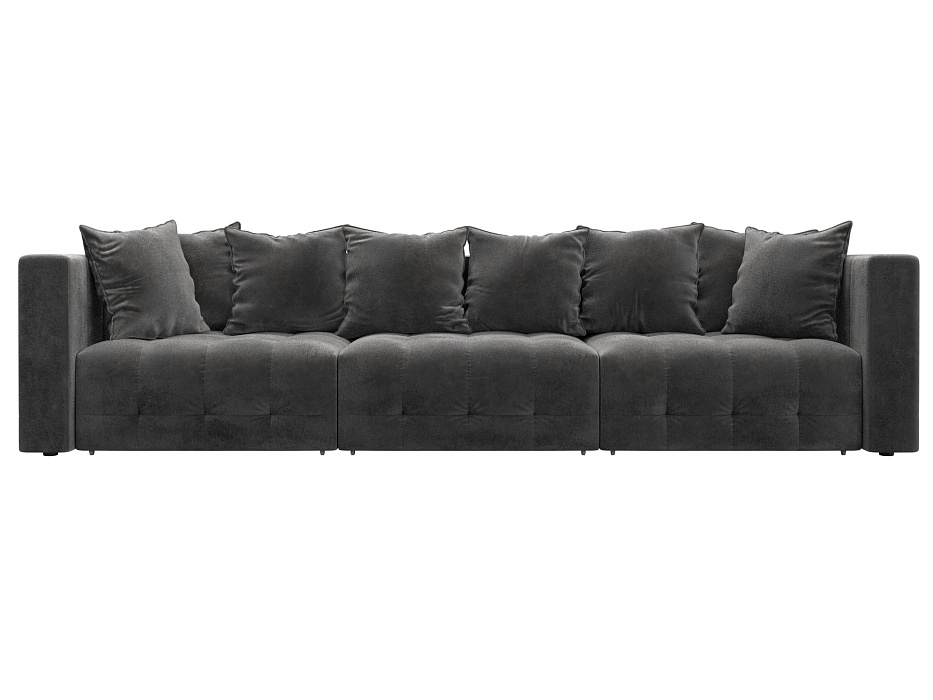 Диван прямой Лига-052 НПБ Лонг (tower 10 серый)