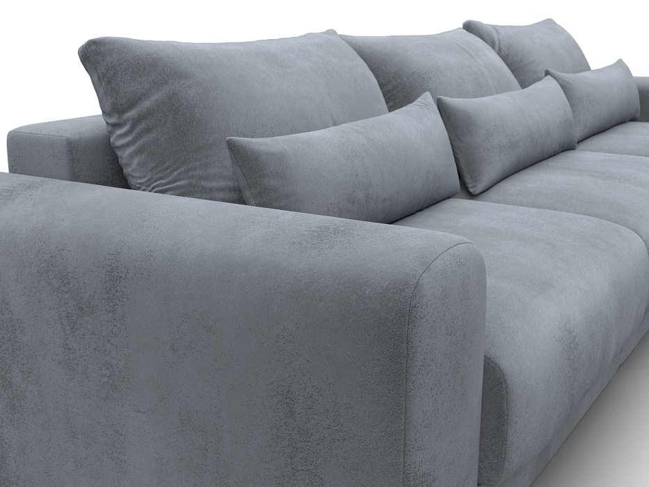 Диван угловой Лига-056 НПБ Лонг угол универсальный (tower 10 серый)