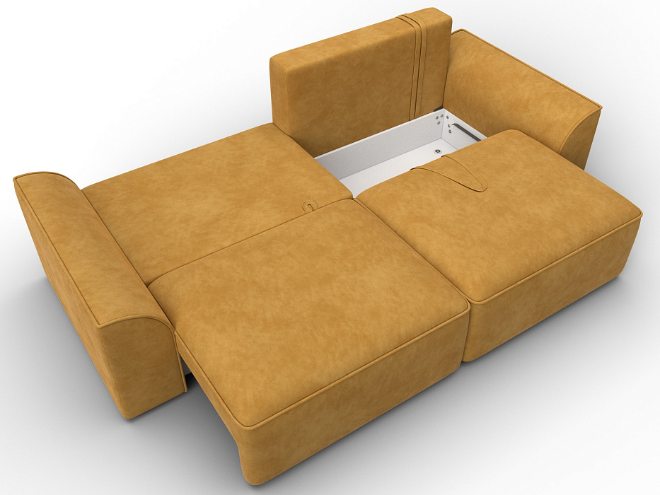 Диван прямой Лига-048 НПБ (brut 10 желтый)