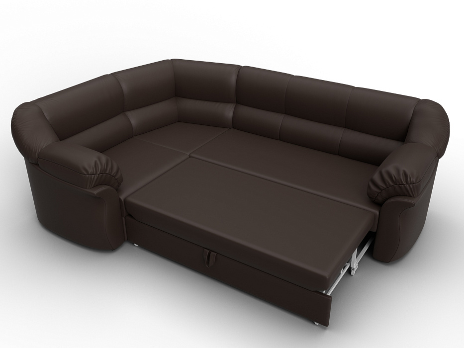 Диван угловой Карнелла левый угол (коричневый)