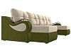 П-образный диван Меркурий (бежевый\зеленый цвет)