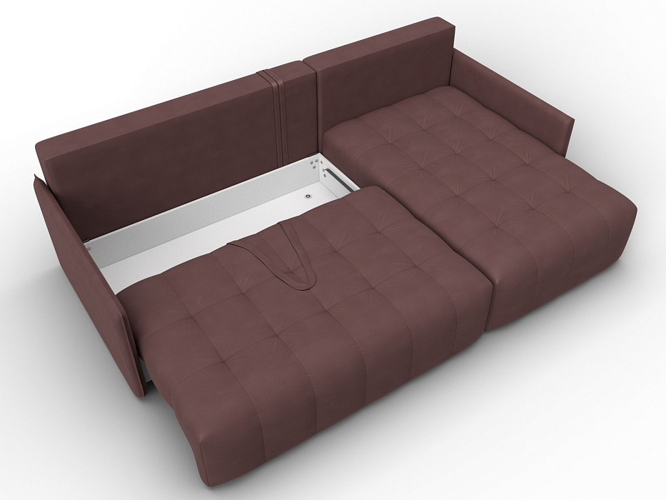 Диван угловой Лига-054 НПБ угол универсальный (joly 09 бордовый)