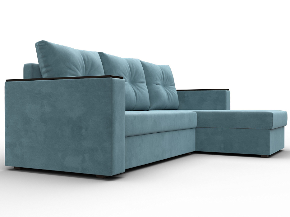Диван угловой Атланта без стола универсальный угол (seven 113 бирюзовый)