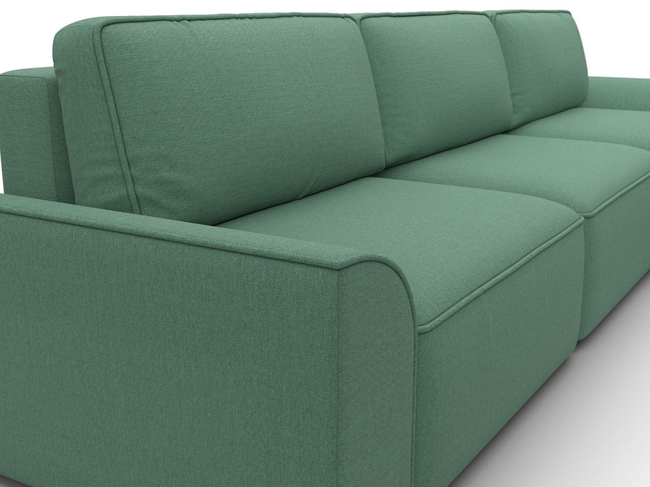 Диван угловой Лига-048 НПБ лонг (амур 11 зеленый)