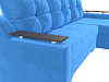Угловой диван Сенатор правый угол (голубой цвет)