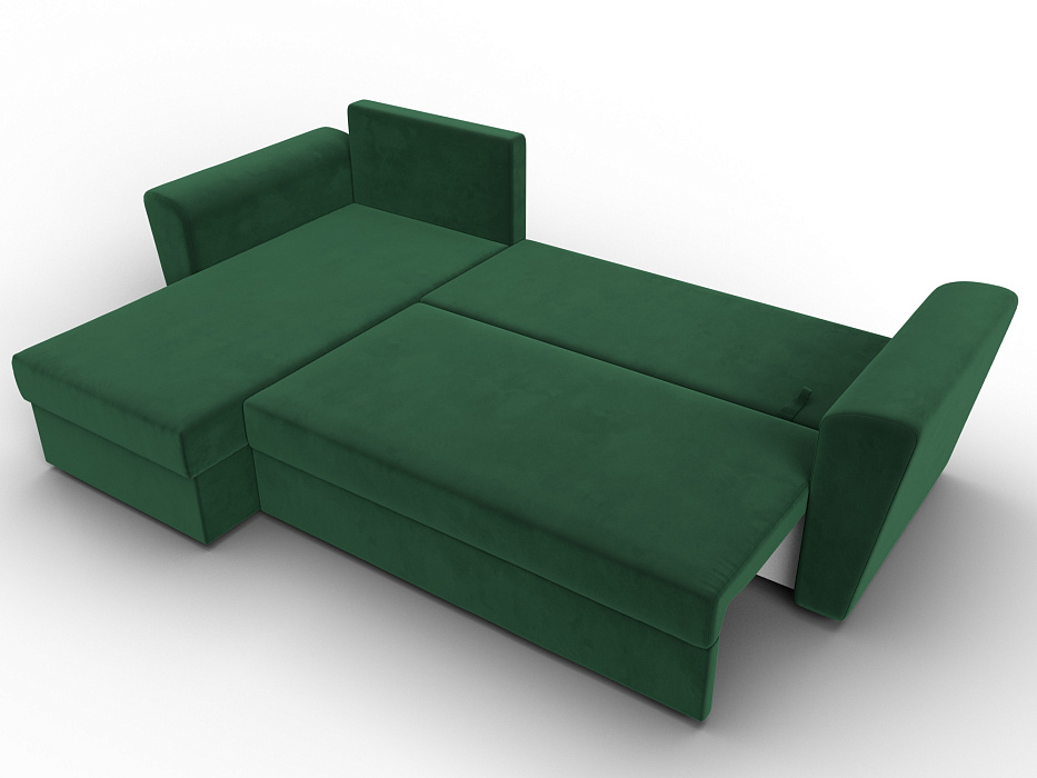 Диван угловой Амстердам Лайт левый угол (seven 626 зеленый)