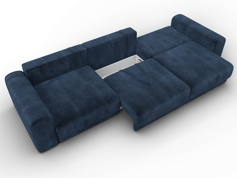 Диван прямой Лига-056 НПБ Лонг (tower 13 синий)