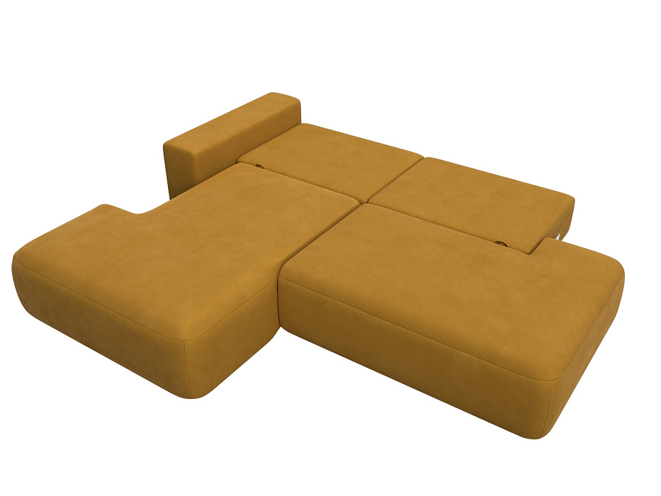 Диван угловой Лига-036 НПБ Модерн левый угол (brut 10 желтый)