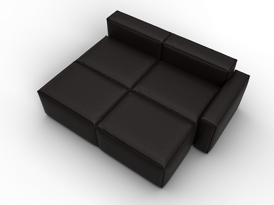 Диван угловой модульный Лига-063 угол правый (grifon 12 коричневый)