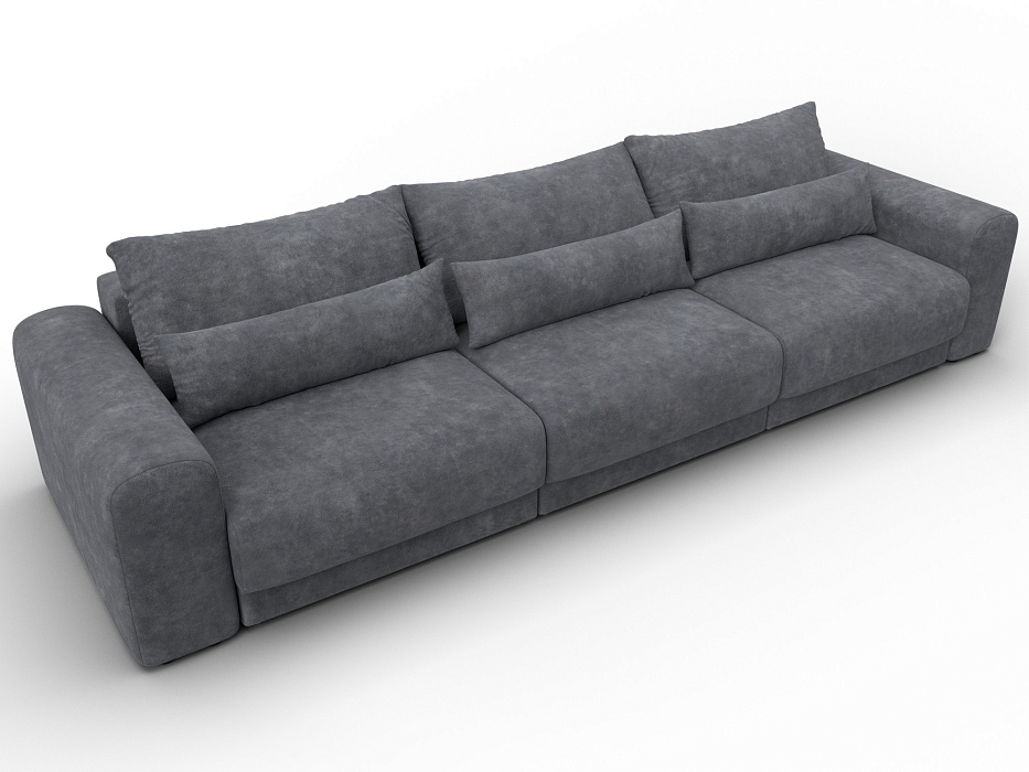 Диван прямой Лига-056 НПБ Лонг (brut 16 темно-серый)