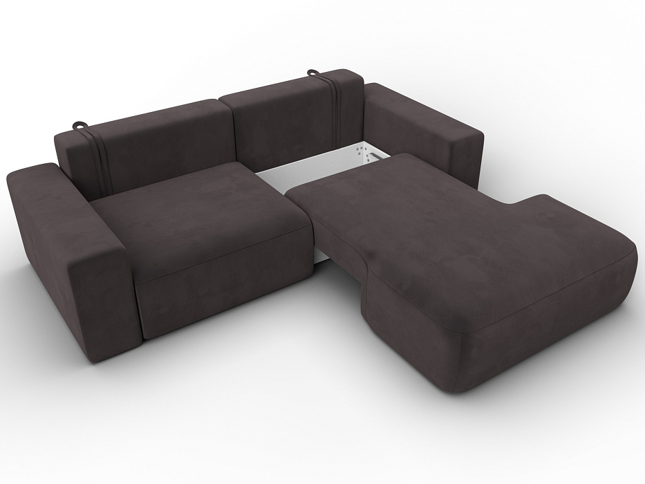 Диван угловой Лига-036 НПБ Классик правый угол (seven 727 коричневый)