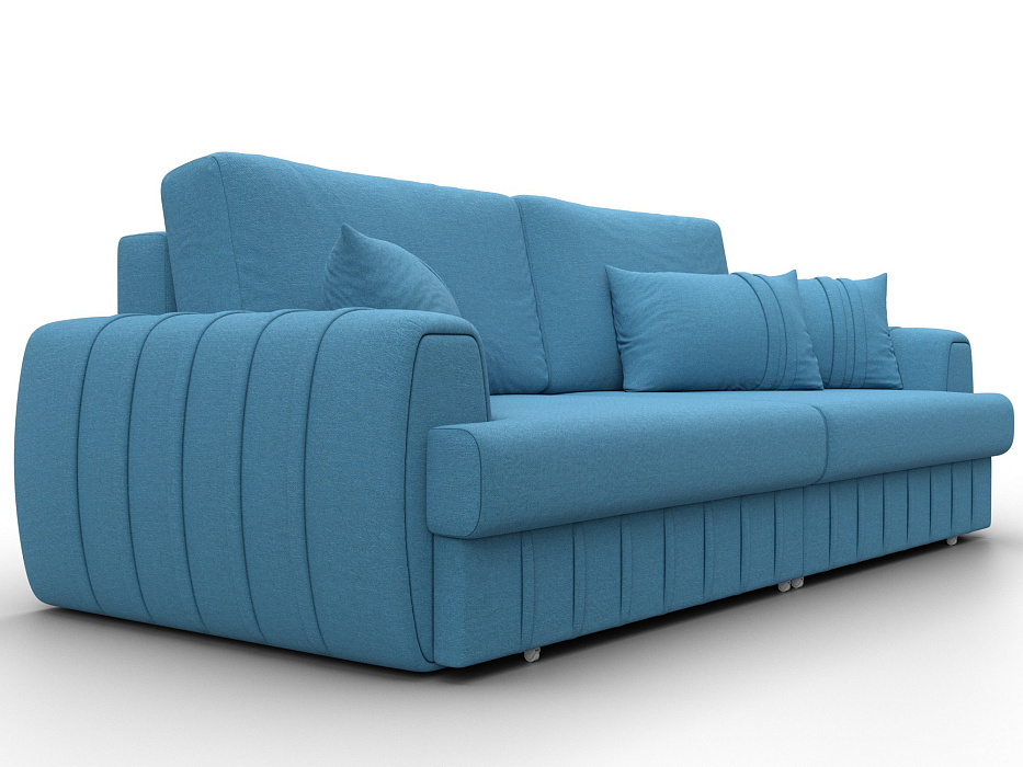 Диван прямой Лига-057 НПБ (амур 10 голубой)