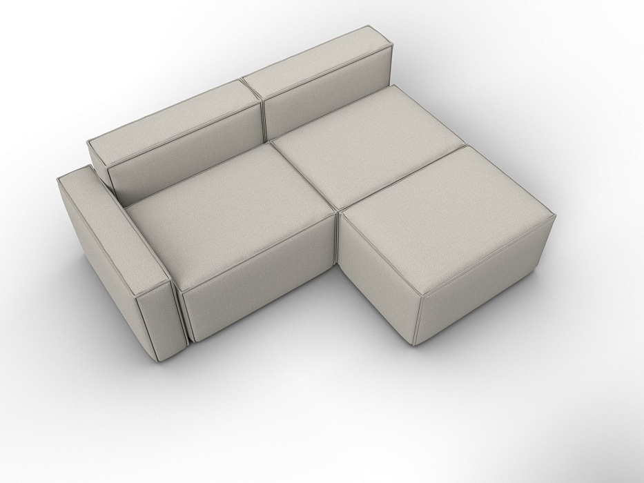 Диван угловой модульный Лига-063 угол левый (амур 02 бежевый)