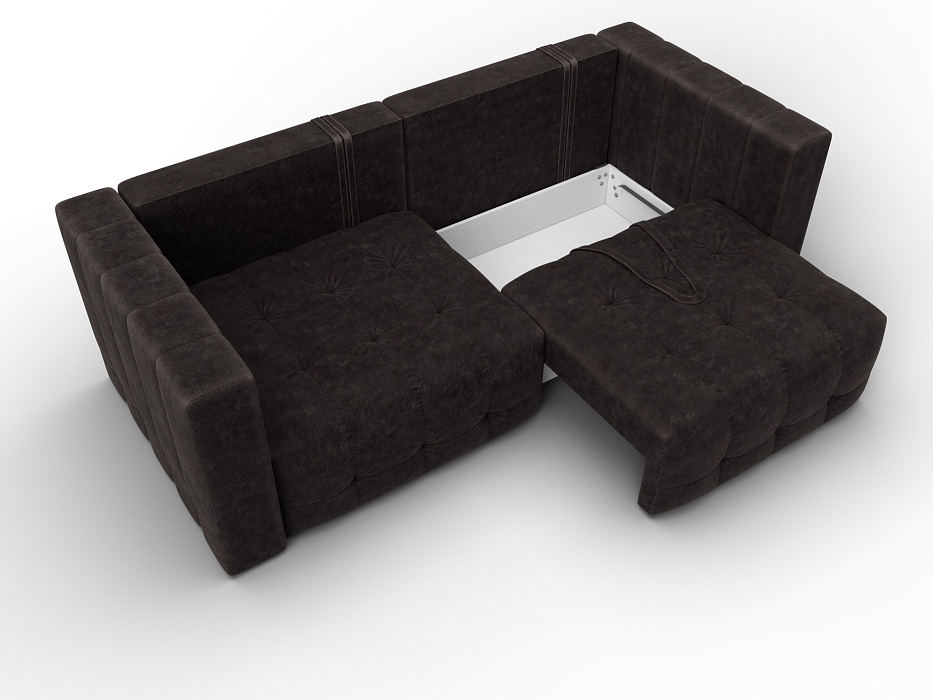 Диван прямой Лига-052 НПБ (brut 17 коричневый)