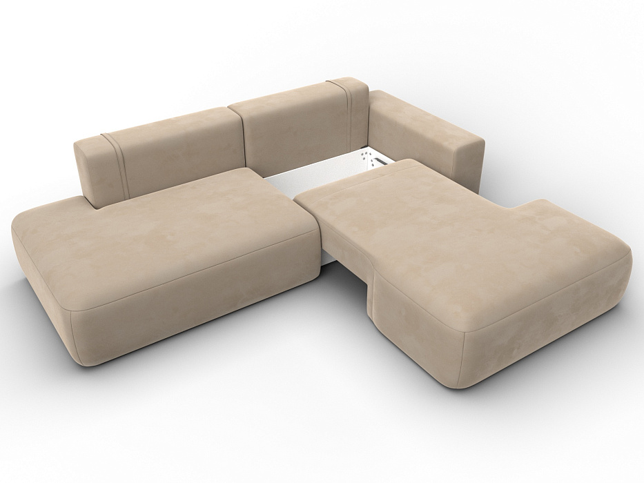Диван угловой Лига-036 НПБ Модерн правый угол (seven 729 бежевый)