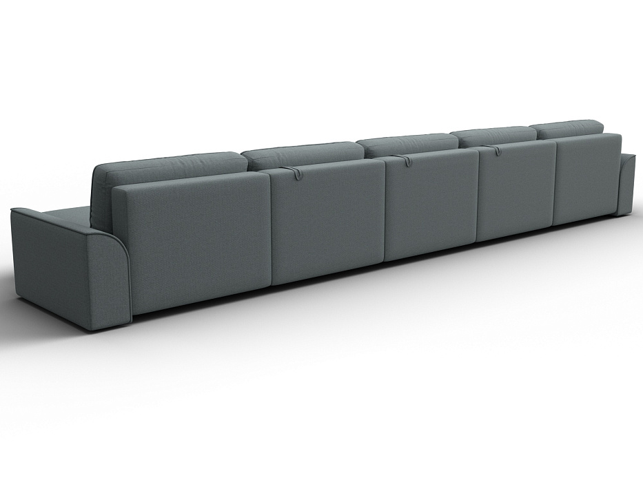 Диван П-образный Лига-048 НПБ МегаЛонг (амур 07 серый)