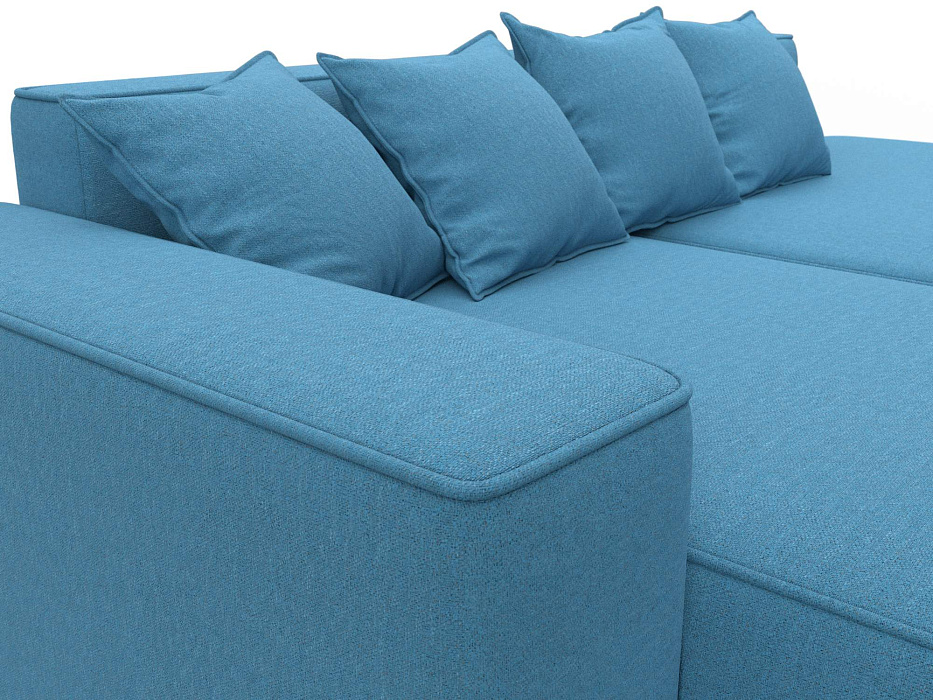 Диван угловой Лига-065 угол левый (амур 10 голубой)