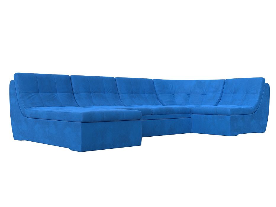 П-образный модульный диван Холидей (голубой цвет)