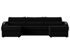 П-образный диван Форсайт (черный)