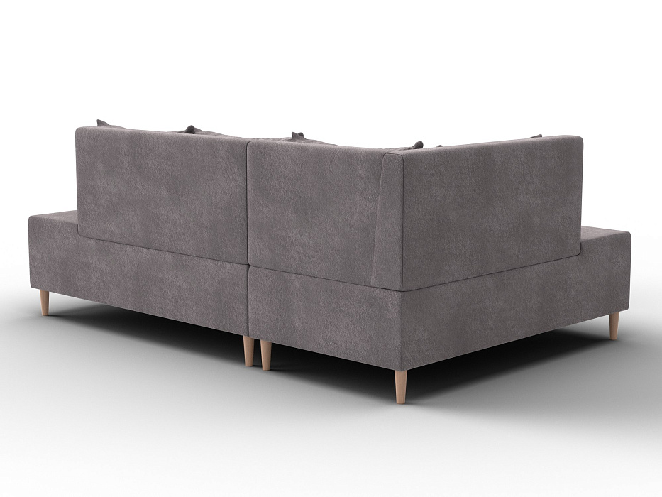 Диван угловой модульный с пуфом Лига-126 угол левый (laim 04 бежевый)