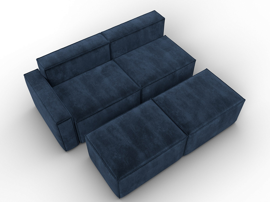 Диван угловой модульный Лига-063 угол левый (tower 13 синий)