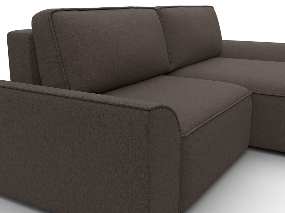 Диван угловой Лига-048 НПБ (амур 05 коричневый)