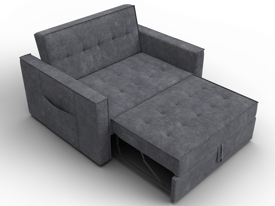 Диван прямой Лига-104 (140) (brut 16 темно-серый)