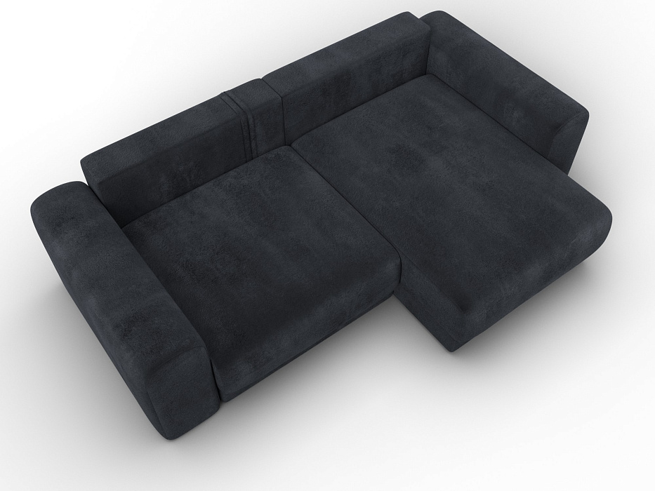 Диван угловой Лига-056 НПБ угол универсальный (tower 11 темно-серый)