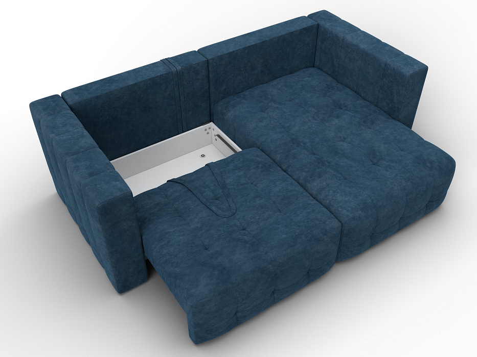 Диван угловой Лига-052 НПБ угол универсальный (brut 11 синий)