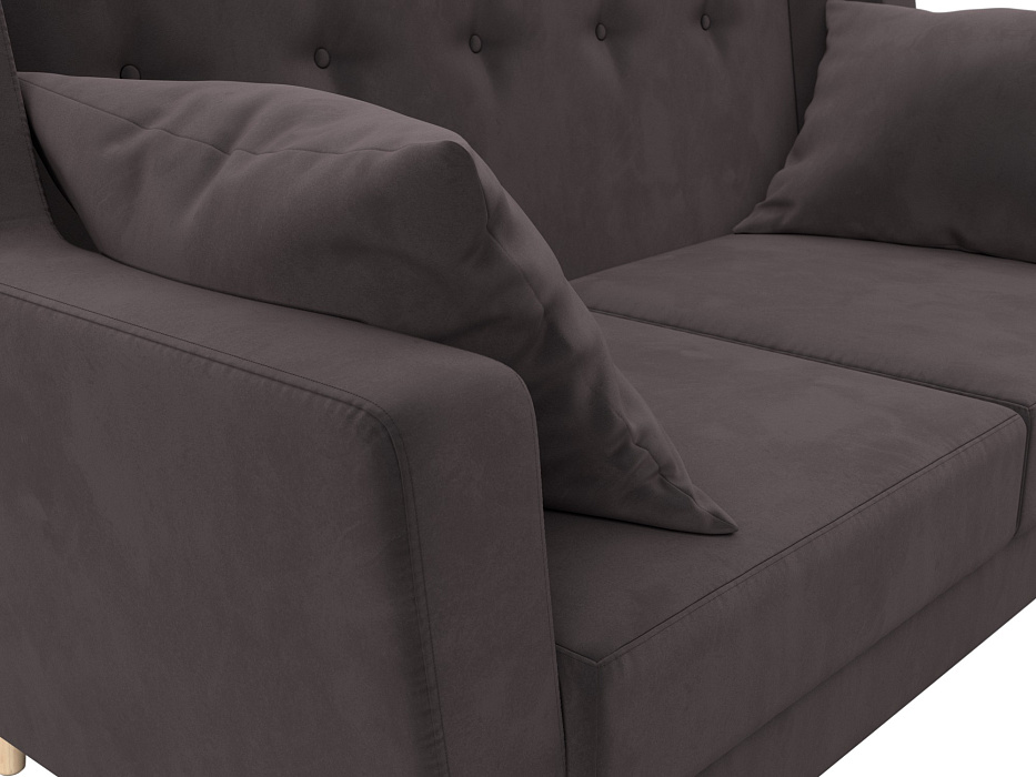 Диван кухонный прямой Брайтон 2 (seven 727 коричневый)